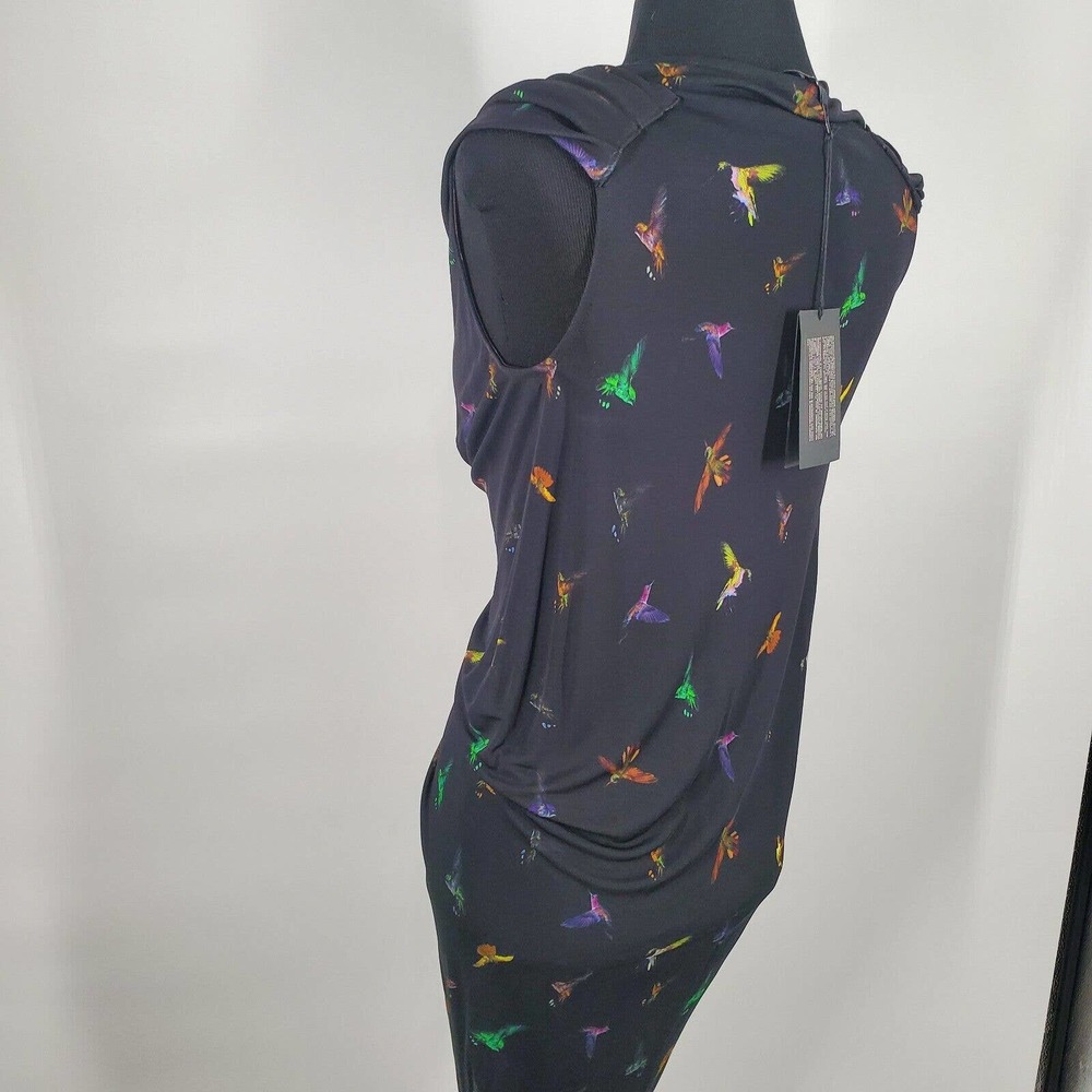 NEW Alexander McQueen SZ XS Black Butterfly Ruched Cocktail Dress 2012 Bodycon - Picture 6 of 12
